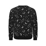 Hand drawn space rocket star planet Men's Crew Neck Sweatshirt
