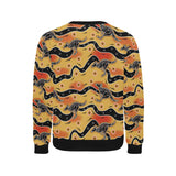 Kangaroo Australian aboriginal art pattern Men's Crew Neck Sweatshirt