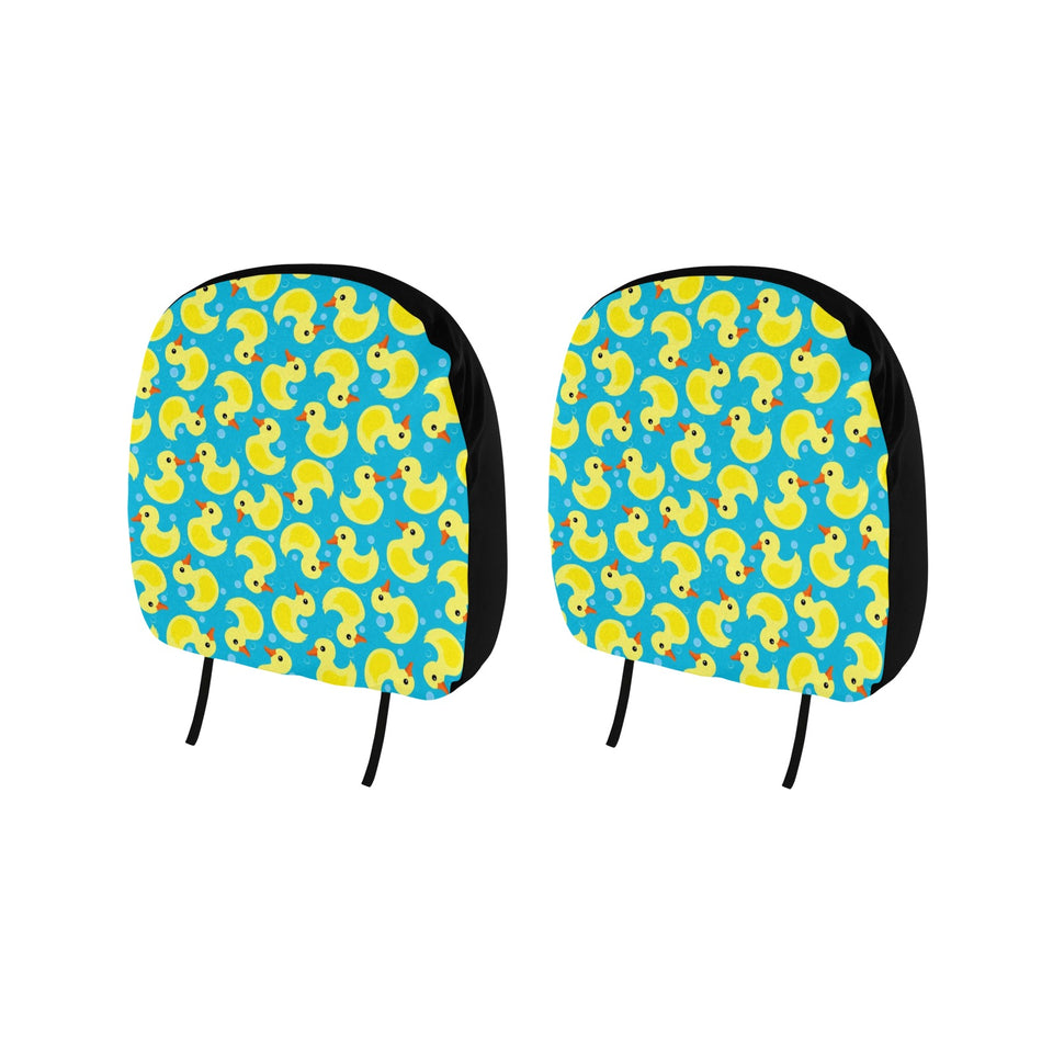 Duck Pattern Print Design 04 Car Headrest Cover