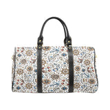 Cute nautical steering wheel anchor pattern Travel Bag