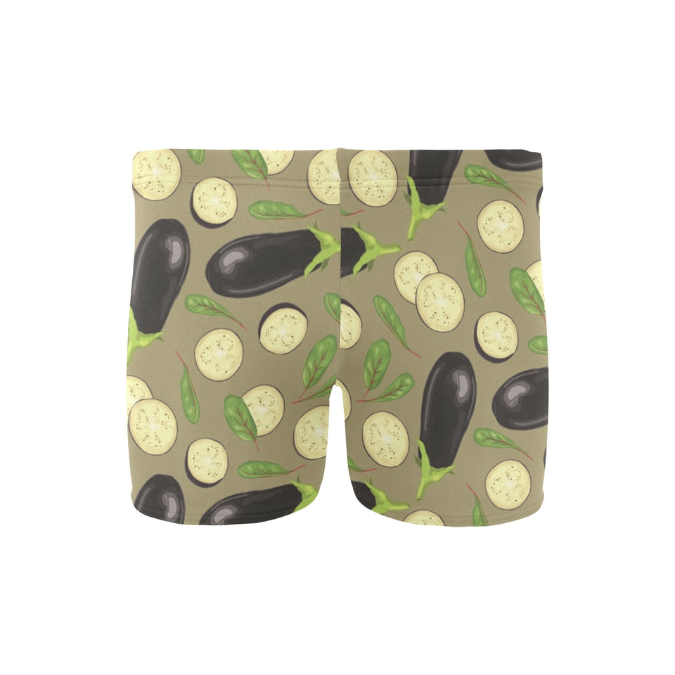 Eggplant Pattern Print Design 02 Men's Swimming Trunks
