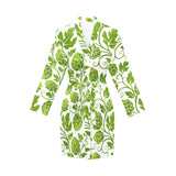 Hop design pattern Women's Long Sleeve Belted Night Robe