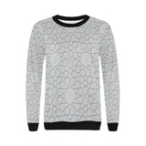 arabic star pattern Women's Crew Neck Sweatshirt