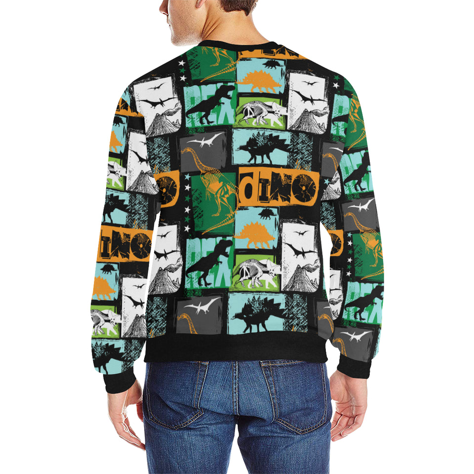 dinosaurs print pattern Men's Crew Neck Sweatshirt