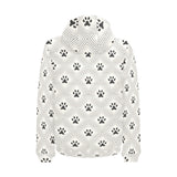 Dog Paws Pattern Print Design 03 Men's Padded Hooded Jacket