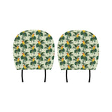 Beautiful parrot palm leaves pattern Car Headrest Cover