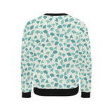 Green ginkgo leaves pattern Men's Crew Neck Sweatshirt