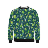 Lime ice flower pattern Men's Crew Neck Sweatshirt