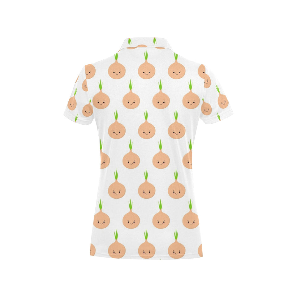 cute onions smiling faces Women's All Over Print Polo Shirt