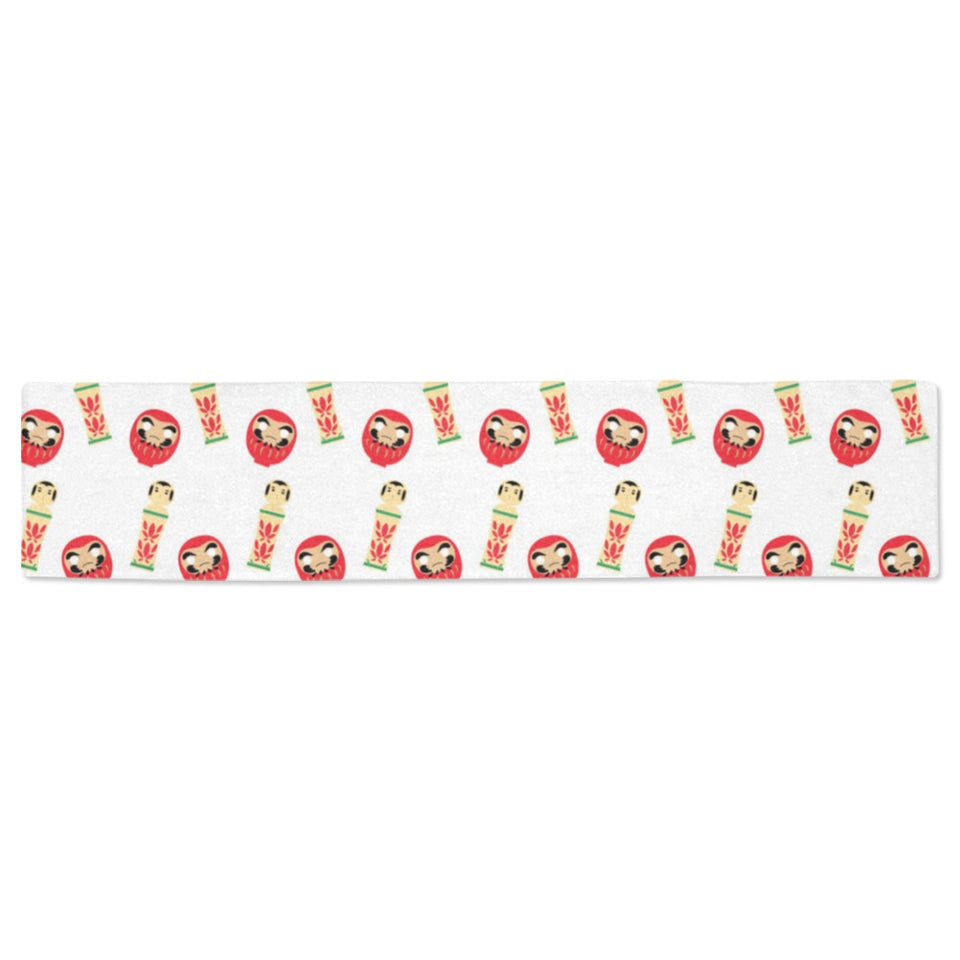 Daruma japanese wooden doll Table Runner