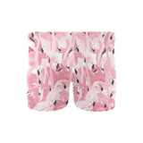 Pink flamingos pattern background Men's Swimming Trunks