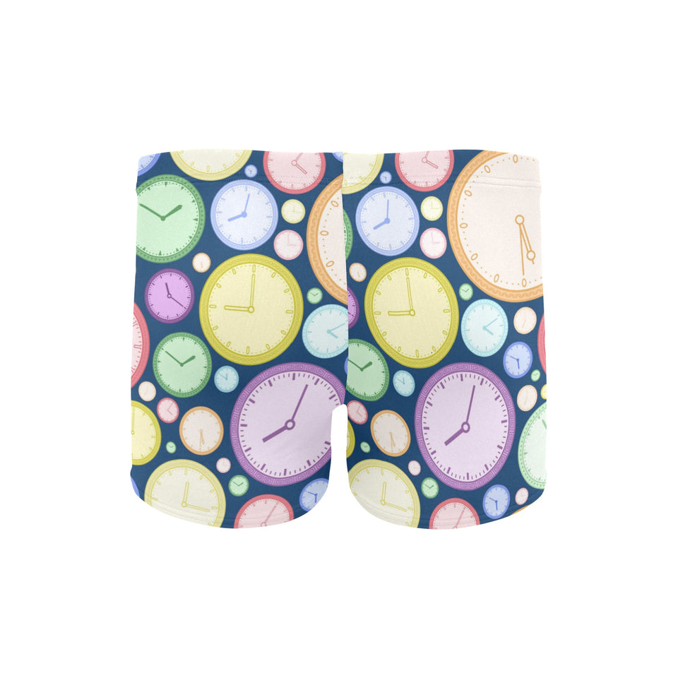 Colorful clock background Men's Swimming Trunks