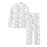 Bull Terrier Pattern Print Design 01 Women's Long Pajama Set