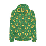 Horseshoes Pattern Print Design 05 Men's Padded Hooded Jacket