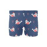 Cute sea lion seal christmas hat candy cane heart Men's Swimming Trunks