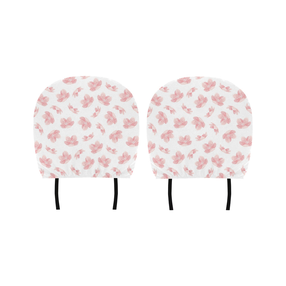 Pink sakura cherry blossom pattern Car Headrest Cover
