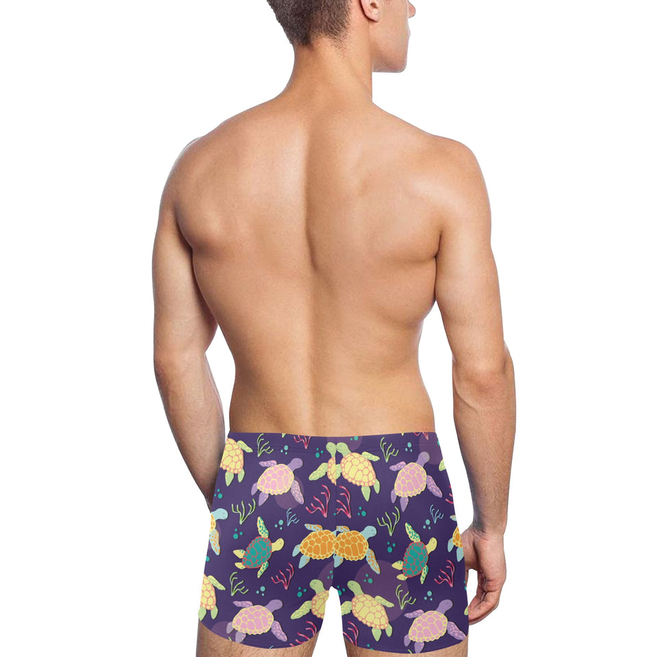 Colorful sea turtle pattern Men's Swimming Trunks
