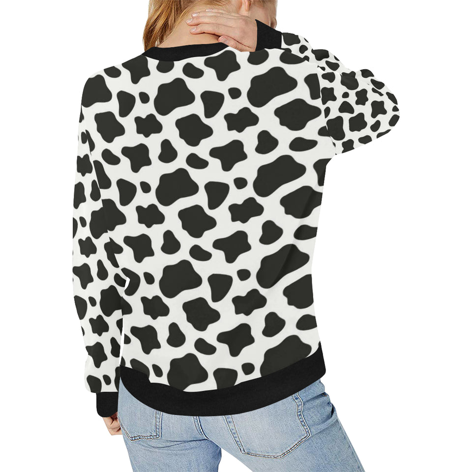 Cow skin pattern Women's Crew Neck Sweatshirt