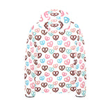 Pretzels Pattern Print Design 04 Kids' Boys' Girls' Padded Hooded Jacket