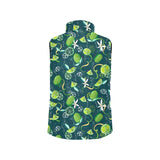 Lime ice flower pattern Men's Padded Vest