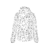 Music Notes Pattern Print Design 04 Women's Padded Hooded Jacket