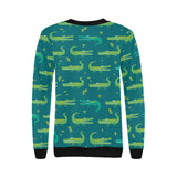 Crocodile pattern Women's Crew Neck Sweatshirt