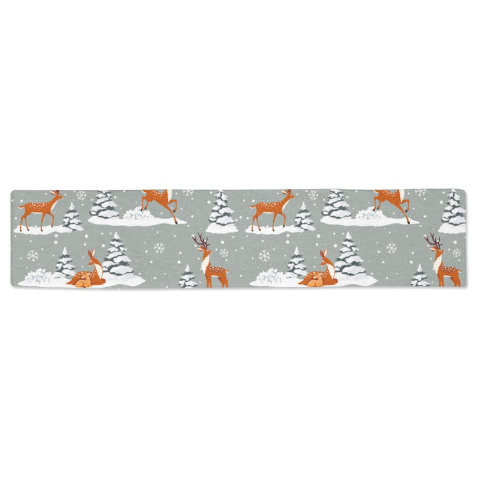 Beautiful deers Winter Christmas Table Runner