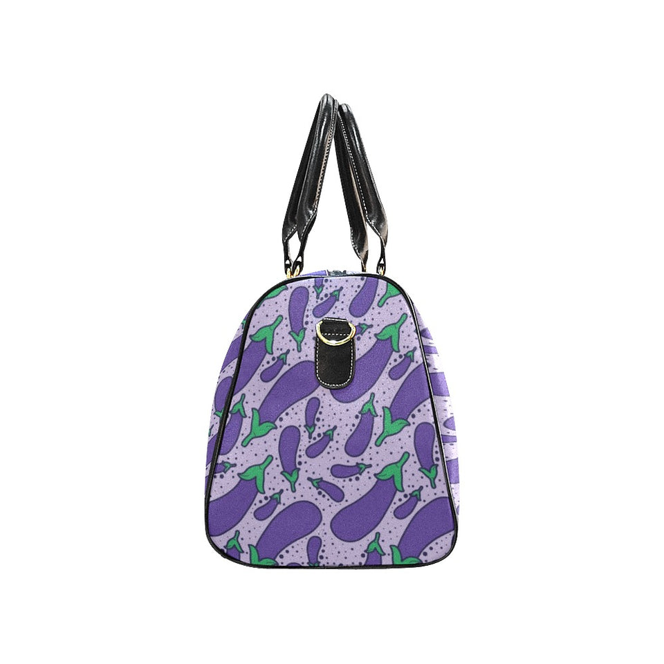 Eggplant Pattern Print Design 03 Travel Bag