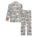 Beautiful deers Winter Christmas Men's Long Pajama Set