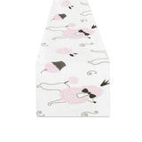 Poodle dog rose cake pattern Table Runner