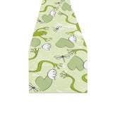Cute frog dragonfly pattern Table Runner