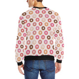 Colorful donut pattern Men's Crew Neck Sweatshirt