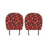 Tomato black background Car Headrest Cover