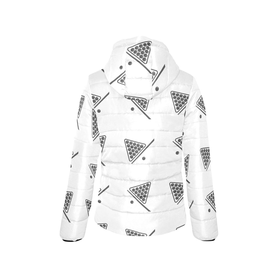 Billiard Ball Pattern Print Design 03 Women's Padded Hooded Jacket