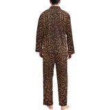coffee bean pattern Men's Long Pajama Set