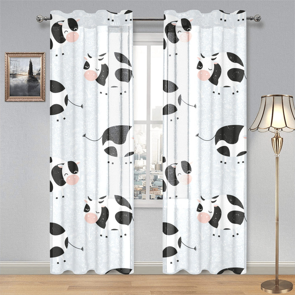 Cute cows pattern Gauze Curtain