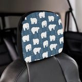 polar bear mother her child pattern Car Headrest Cover