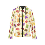 Bread Toast Pattern Print Design 02 Women's Padded Hooded Jacket