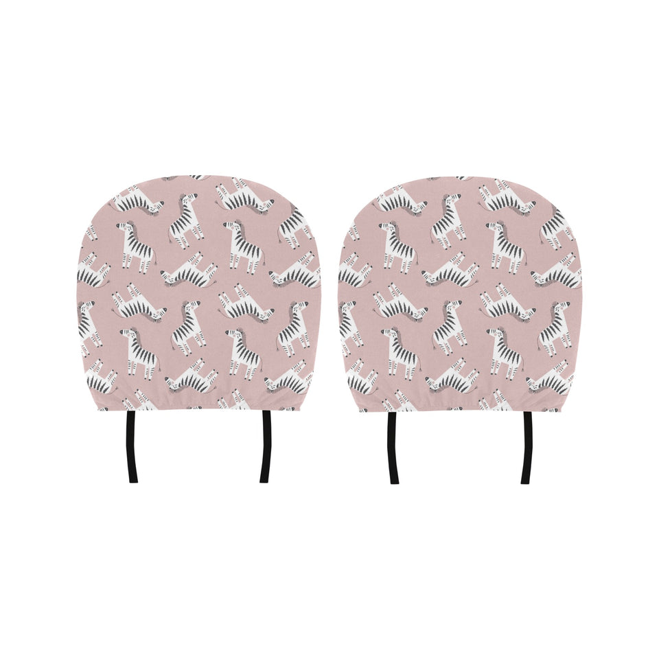 Cute zebra pattern Car Headrest Cover