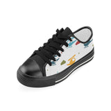 Colorful helicopter pattern Kids' Boys' Girls' Low Top Canvas Shoes Black