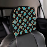 Sea turtle blue stone pattern Car Headrest Cover