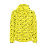 Duck Pattern Print Design 02 Men's Padded Hooded Jacket