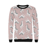 Cute zebra pattern Women's Crew Neck Sweatshirt