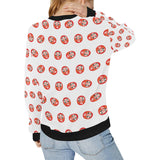 Daruma japanese wooden doll pattern Women's Crew Neck Sweatshirt