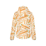 Carrot Pattern Print Design 02 Women's Padded Hooded Jacket