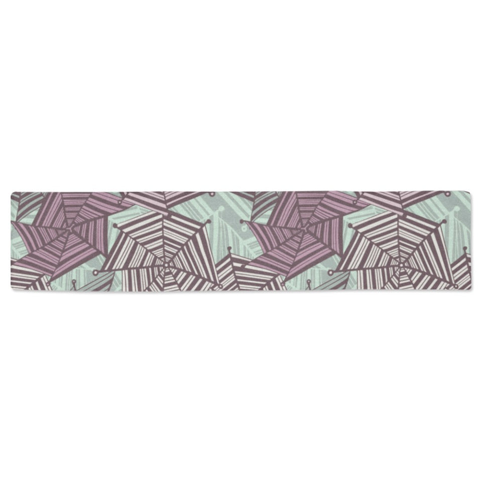 Spider web cobweb design color pattern Table Runner