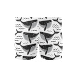 Black whale pattern Men's Swimming Trunks