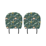 dinosaurs tropical leaves flower pattern Car Headrest Cover