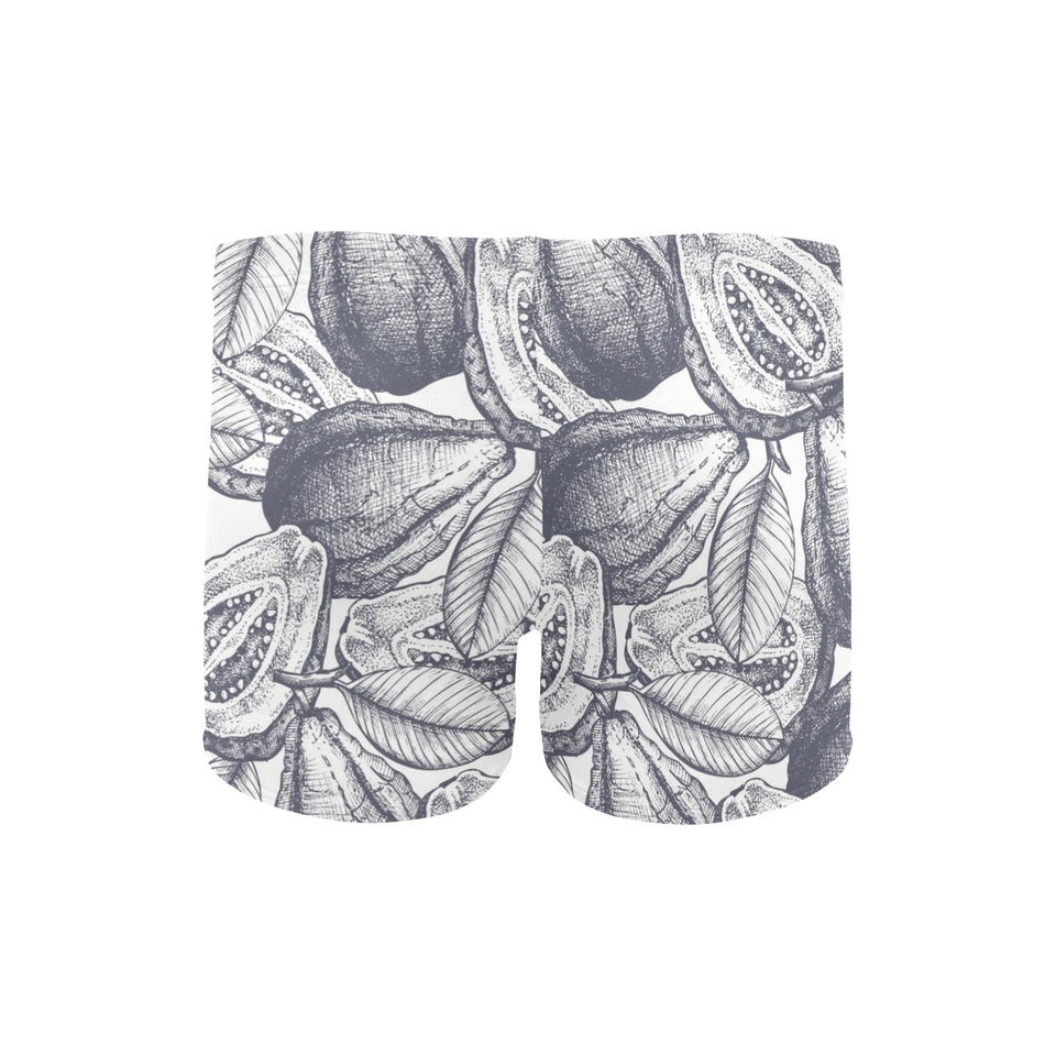 Guava tropical hand drawn pattern Men's Swimming Trunks