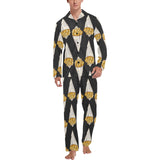 French fries dark background Men's Long Pajama Set